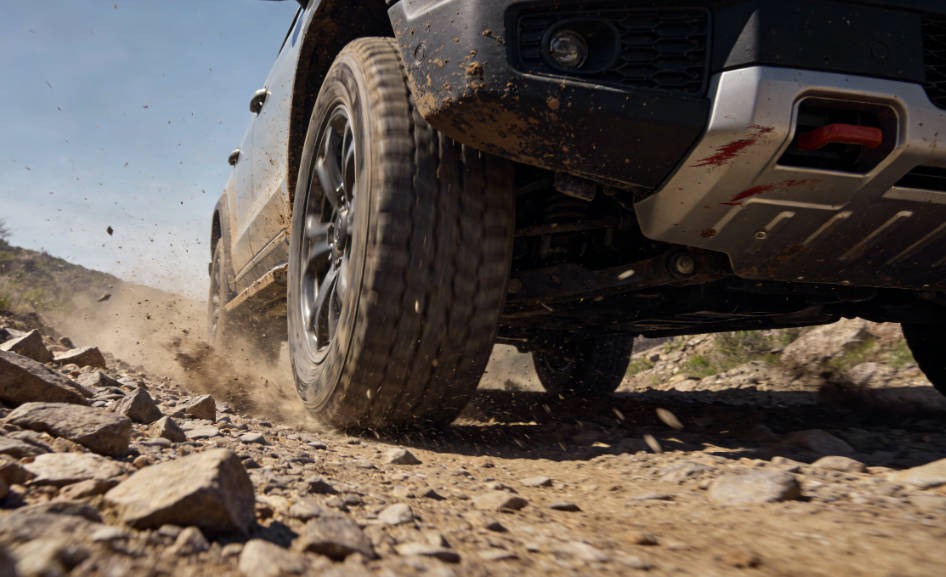 Car driving on mountain road